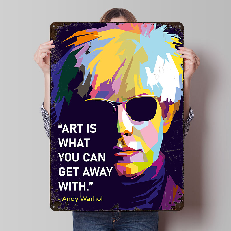 Retro Gaming Quotes - Andy Warhol Quote Poster Customized Vintage