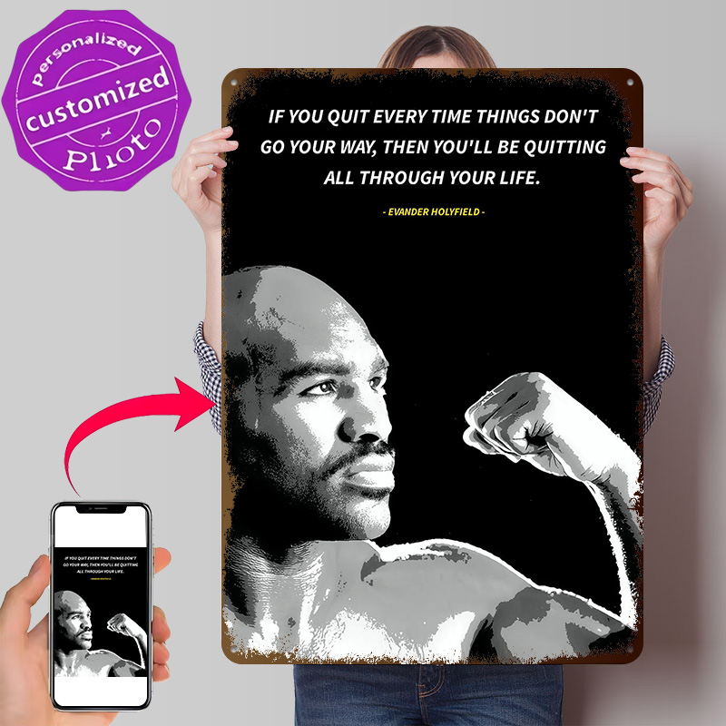 Retro Gaming Quotes - Evander Holyfield Quotes Poster Retro 3D