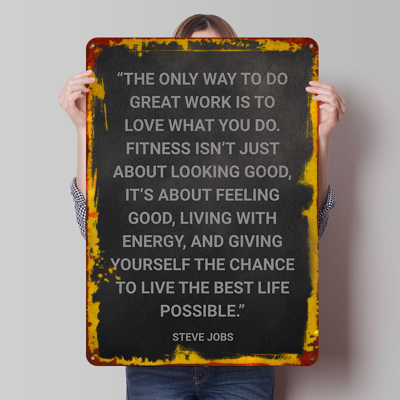 Retro Gaming Quotes - Steve Jobs Fitness Quote Metal Poster