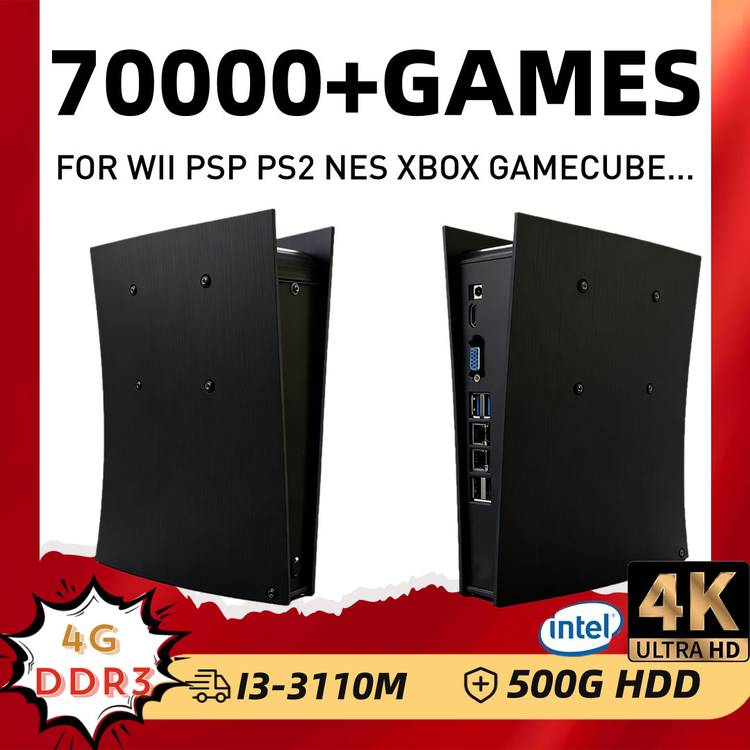 Retro Gaming Mini Pc - Retro Game Console BS5 60+Emulators 500GB