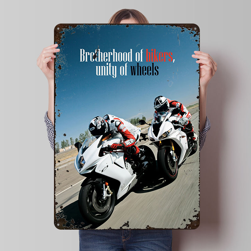 Retro Gaming Quotes - Racing Sport Bike Quote Tin Poster