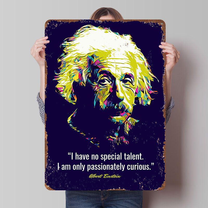 Retro Gaming Quotes - Quotes Albert Einstein Metal Poster Custom