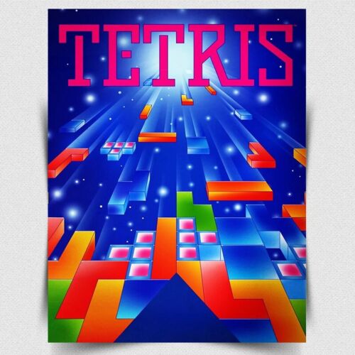 Retro Gaming Room - TETRIS METAL SIGN PLAQUE - Retro