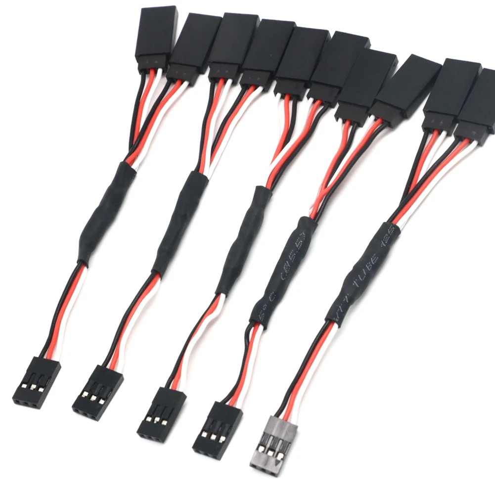 Composite Rca Cable - 5PCS 100/150/200/300/500mm RC Servo Y Extension