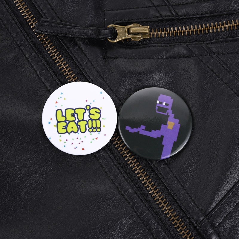 Retro Gaming Quotes - Horror Game Antagonist Pin Purple Character