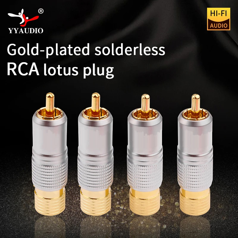 Composite Rca Cable - 4pcs Hifi 24K Gold Plated RCA