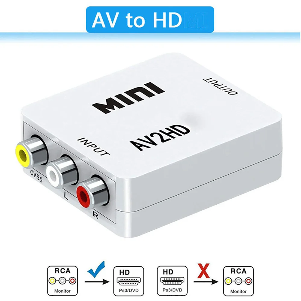 RCA AV to HDMI Converter 1080P - đánh giá và giá Composite Rca Cable