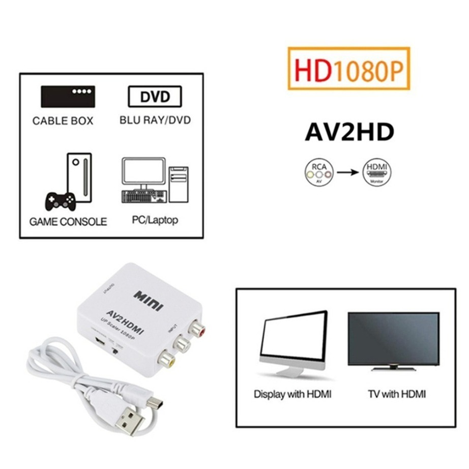 RCA AV To HDMI-compatible Comp - đánh giá và giá Composite Rca Cable