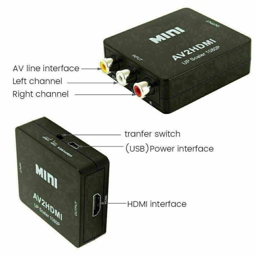 AV TO HDMI-compatible Adapter  - đánh giá và giá Composite Rca Cable